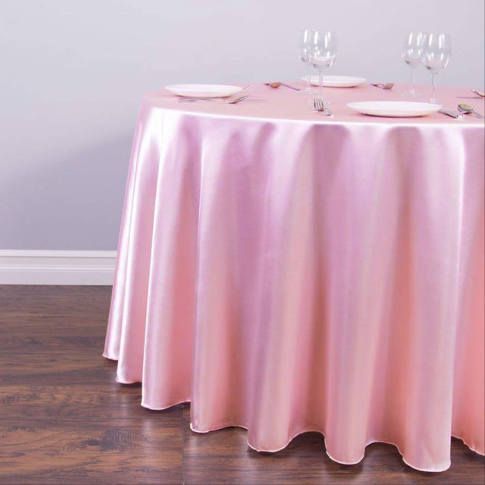 2pcsWhite Satin Round Table Cloth Table Cover Wholesale for Wedding Christmas Tablecloth Decors for Home Event Party Hotel Supplies 145CM-57.09inch Peach
