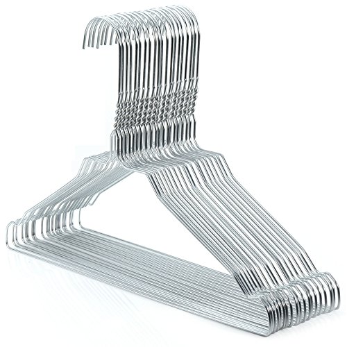 HANGERWORLD 50 Silver 135inch Childrens Metal 13 Gauge Pants Bar Coat Clothes Garment Hangers