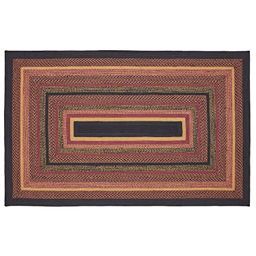 Vhcbrandsheritagefarmsbraidedjuterugnonskidpadarearugrectangleredblacktan60x96 Urban Country Home Decor Vhc brands heritage farms braided jute rug non skid pad area rug rectangle red black tan 60×96 urban country home decor