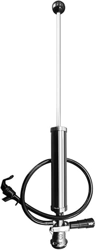 Miniatura 2 de PERA Bomba de fiesta de barril de cerveza de 8 pulgadas, bomba de grifo de cerveza cromada con sistema D para barriles, bomba de barril de EE. UU.,