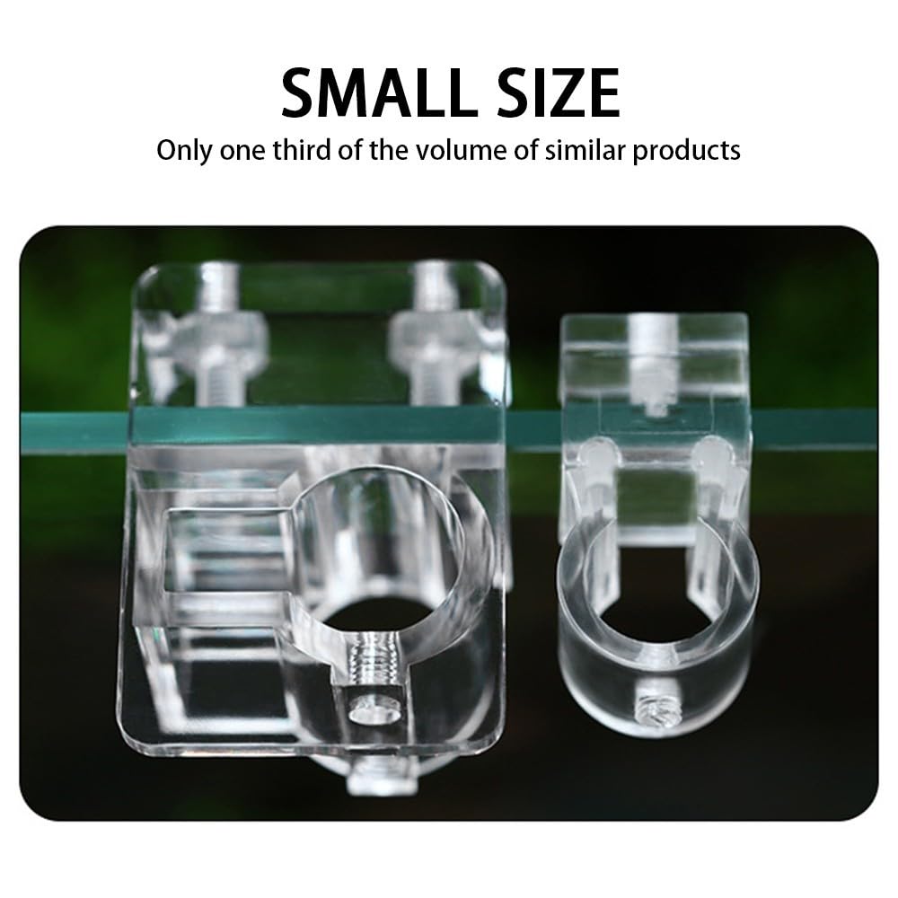 DONGKER Aquarium Soft Tube Fixture Holder,Removable Fish Tank Pipe Fastener with Screws for 12mm-16mm/0.5"-0.6" O.D.Aquarium Tank Inlet Outlet Pipes - Image 3