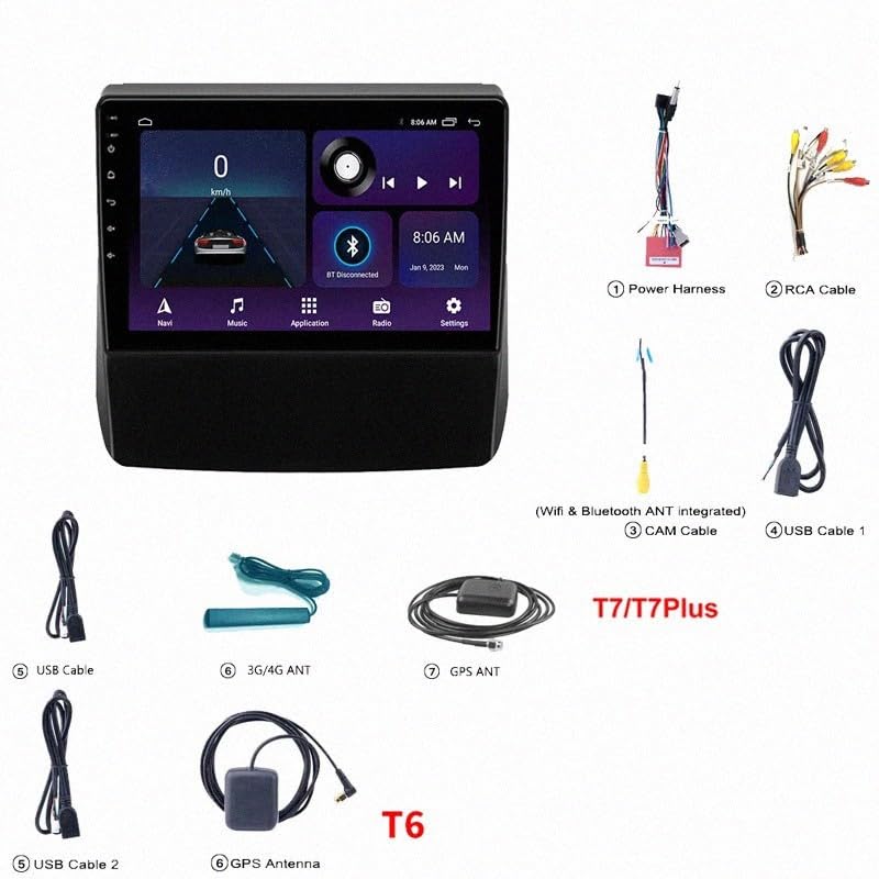 Radio Coche Bluetooth 4 Nuclear Pantalla Mirror Link Subaru Forester 5 2DIN 6