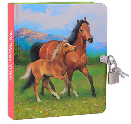 Horse Diary Notebook with Lock and Keys