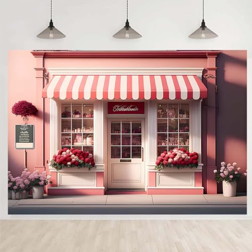 Fondo Fotográfico Floral Puerta Rosa 2.1x1.5 m miniatura 3