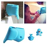 Bath Spout Cover - Faucet Cover Baby - Tub Spout Cover - Bathtub Faucet Cover for Kids - Tub Faucet Protector for Baby -Silicone Spout Cover Blue Elephant - Kids bathroom accessories