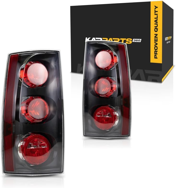 CarLights360 For 2007-2014 GMC Yukon XL 1500 Pair Rear Tail Lights Driver and Passenger Side w/denali GM2800215 GM2801215-For 25841509 25841510