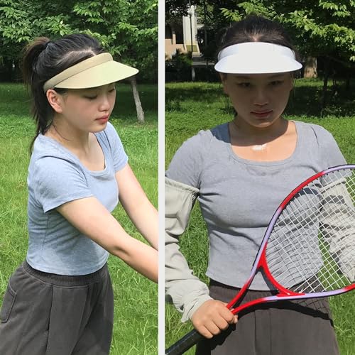 Image of 3 Pack Sports Sun Visor Hat Women Men Adjustable Clip On Visors Outdoor Golf Beach Cap