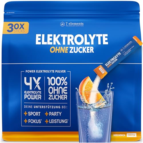 Elektrolyte OHNE ZUCKER - 30 Stück - 1390mg Elektrolyte für Sport und gegen Kater - Elektrolyt Pulver kalorienarm und zuckerfrei - Premium Electrolytes mit Orange-Geschmack – 300g Elektrolyte OHNE ZUCKER - 30 Stück - 1390mg Elektrolyte für Sport und gegen Kater - Elektrolyt Pulver kalorienarm und zuckerfrei - Premium Electrolytes mit Orange-Geschmack – 300g