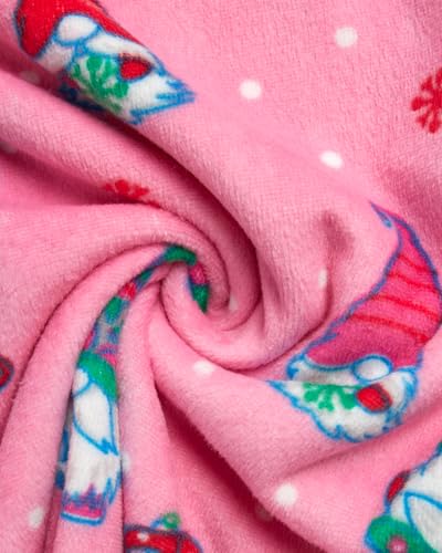 Rene Rofe Girls Pajama Set - 2 Piece Velour Long Sleeve Sleep Shirt and Pajama Pants - Holiday Sleepwear Set for Girls (4-12)4