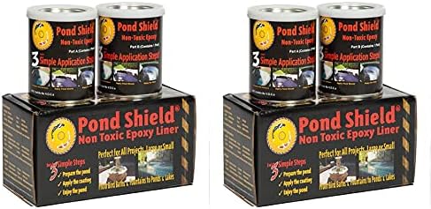 Pond Shield Armor SKU-BLACK-QT2P Black 1.5 Quart kit 2 Pack Non-Toxic epoxy Coating