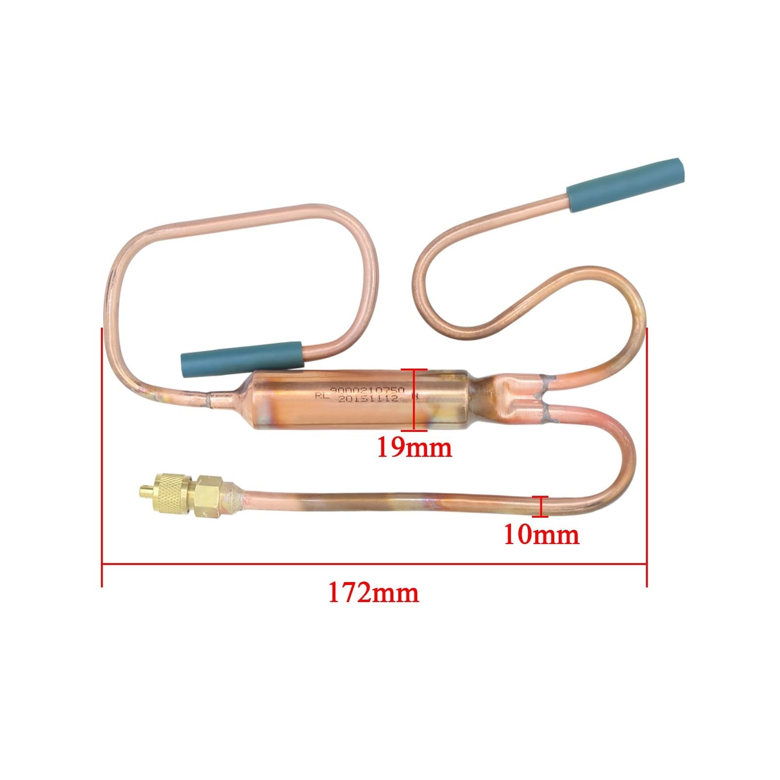 SSIMOO Filtro secador de refrigerador congelador, Conjunto de válvula de retención, línea de líquido refrigerante con colador de válvula de Carga, 1 Uds. Kindly