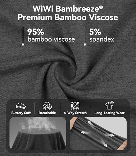 Image of WiWi Bamboo Viscose womens capri pants Wide Leg Pajama Super Soft Lounge knit Sleep shorts Cooling Pj Bottoms S-XXL
