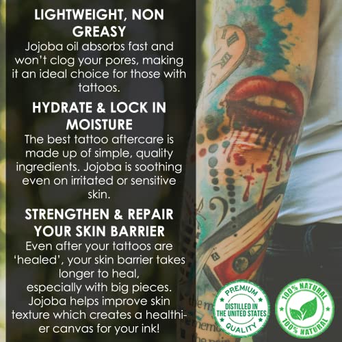 2 Fl Oz Jojoba 100% Pure Cold Pressed Unrefined W/Black Spray Cap - Revitalizes Hair And Gives Skin A Radiant And Youthful Look, Great For Lips, Cuticles, Stretch Marks, Beard, Leaving You Vibrant. #TOP3