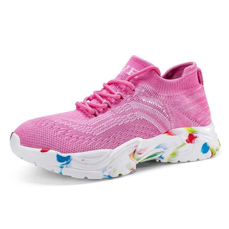 Generisch Zapatillas unisex para hombre y mujer de talla grande, zapatos de malla transpirables con cien colocación, zapatos casuales, antideslizantes, con absorción de impactos, cómodas, anchas, para