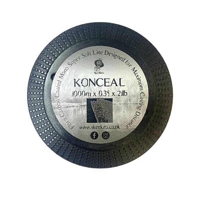 SkerKro Konceal Fluorocarbon Coated Fishing Line - 1000m 15lbs / 21lbs / 35lbs Leader (21lbs)