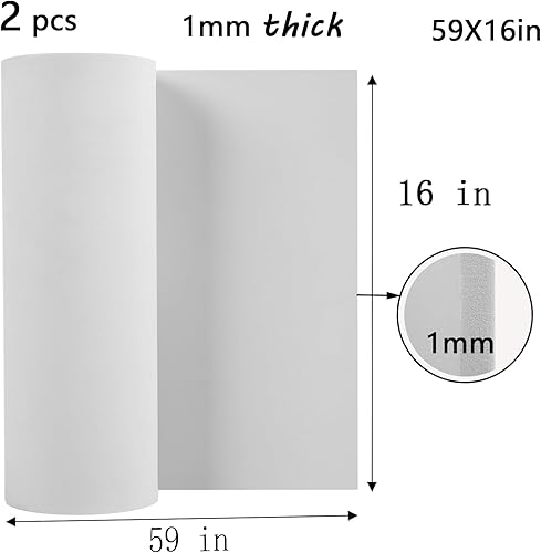 Miniatura 95 de Rollo de espuma EVA de 0.197 in, rollo de espuma de cosplay de 16 x 59 pulgadas (6.5 pies cuadrados), color negro, adecuado para modelado de espuma