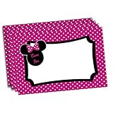 Minnie Mouse Inspired Thank You Note Cards, 4 inches by 6 inches, Envelopes Included