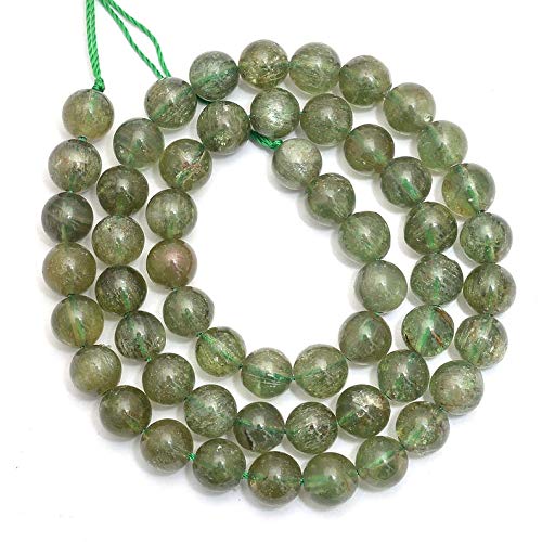 Perles apatite verte 6mm rondes de qualité AAA pour joaillerie et colliers fins