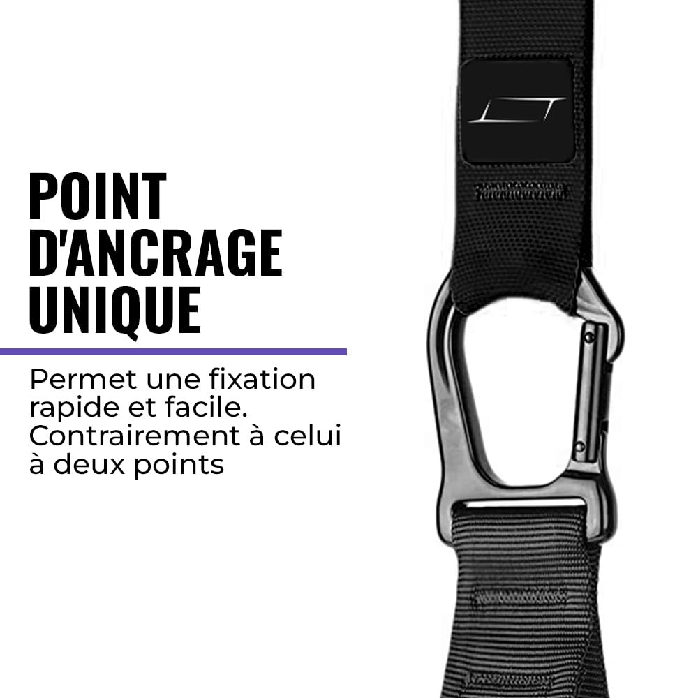 Trx Musculation, Sangles Multifonctions Réglables pour Entraînement en Suspension à Domicile, Trx pour Calisthenics, Fitness, Crossfit, adapté pour Flexion et Suspension d'Entraînement