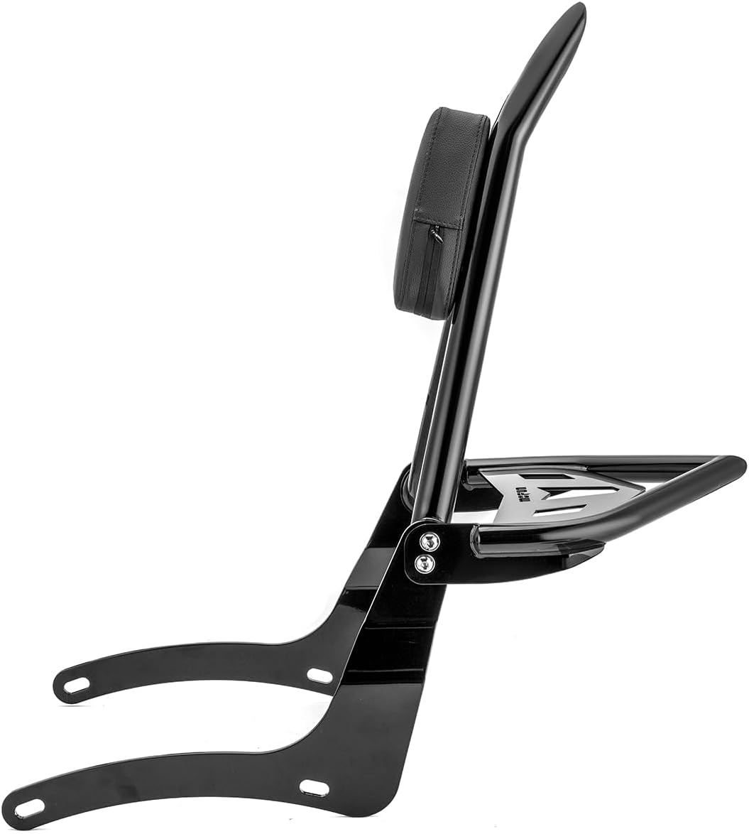 Mofun 26" Sissy Bar with Luggage Rack 1.25" Tube Diameter Compatible with Indian Chief Bobber Dark Horse/Sport Chief Sport Chief RT 2022-2025, Gloss Black