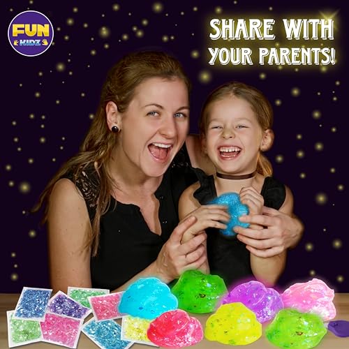 35.16 FL OZ Glow in The Dark Slime for Kids 6+, FunKidz 1040 ML Large 8 Colors Slime Pack Neon Slime Kit Gifts for Boys Girls Birthday Party Activities - image 8