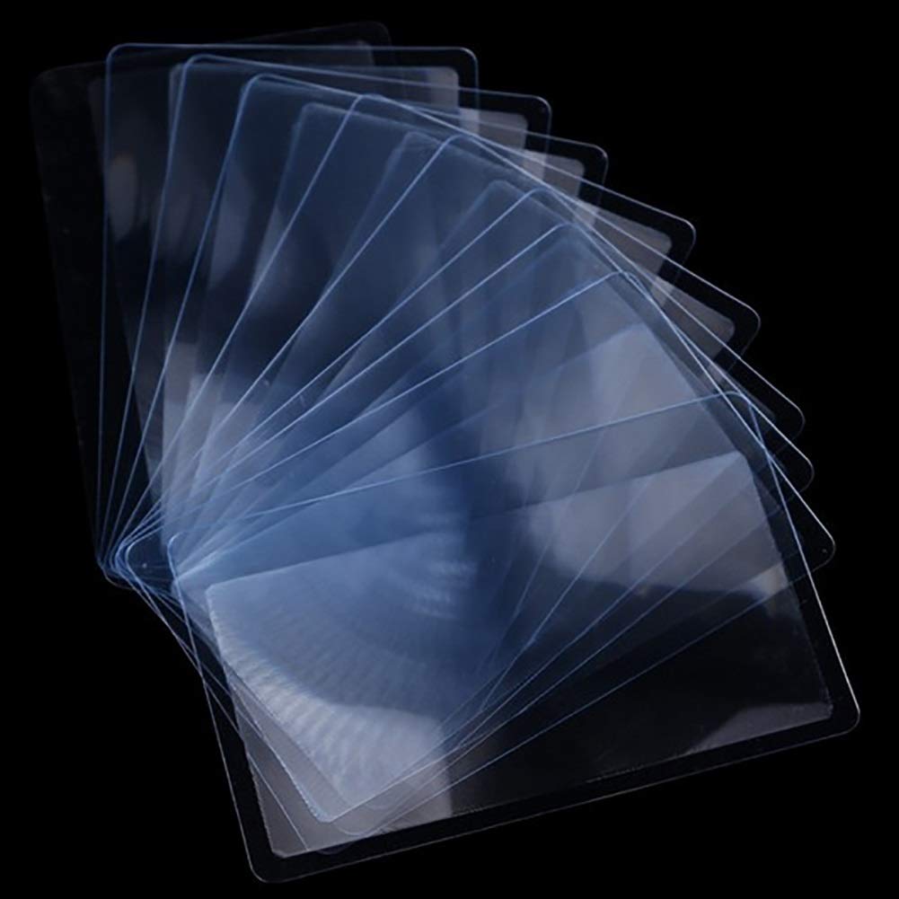 3X Lupa Lupa S 10Pcs Tarjeta de crédito 3X Lupa Monedero Bolsillo Plástico Lupa Lectura Fresnel The New