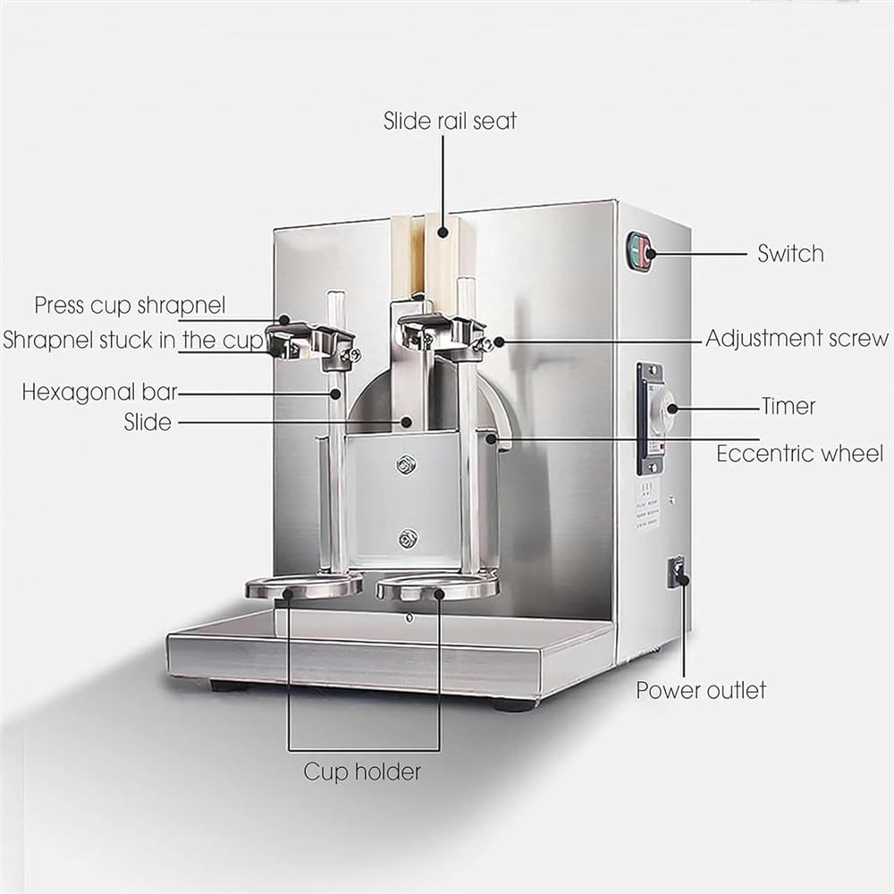 Macchina per frappè, shaker elettrico in acciaio inox per tè al latte, cocktail e bevande, miscelatore automatico per frullati e bevande