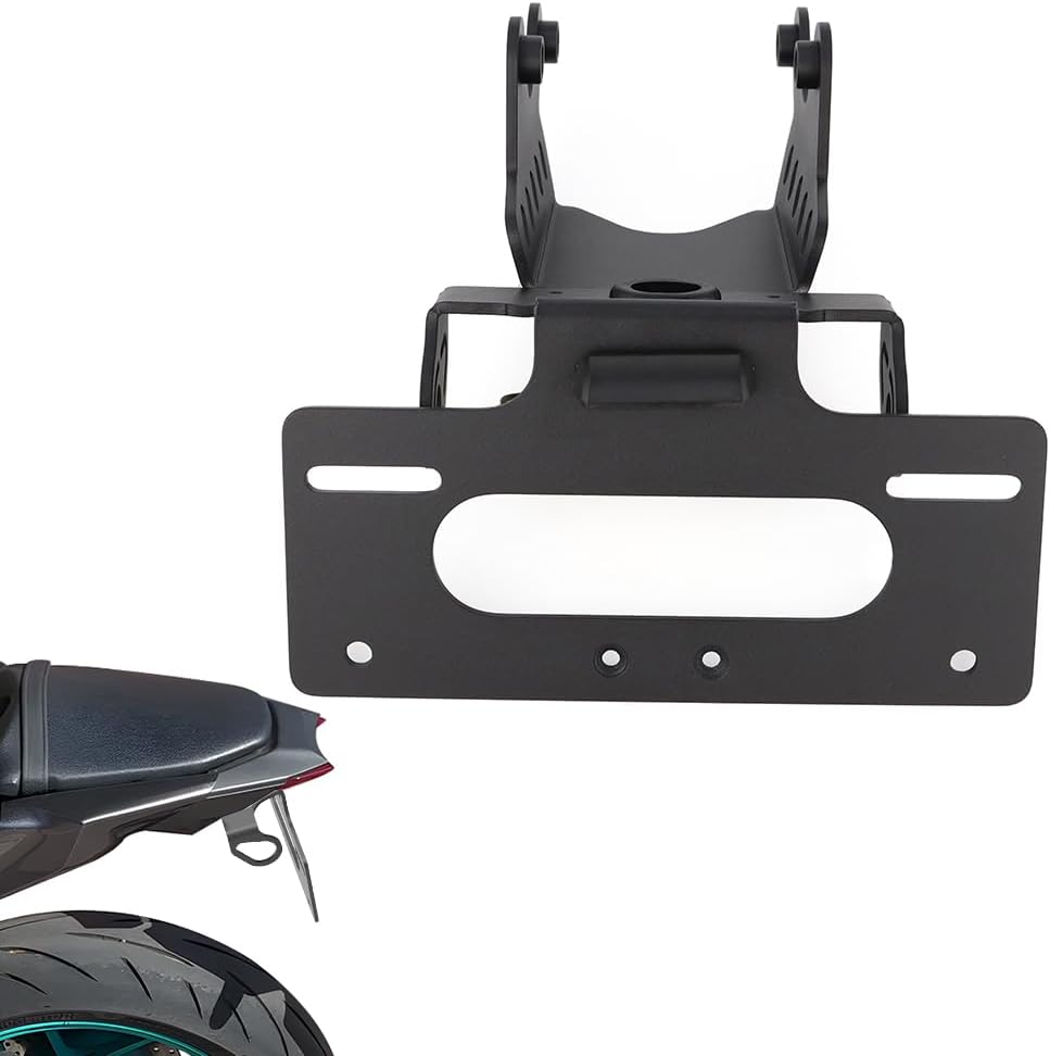 Fender Eliminator Tail Tidy with LED Light Fit for MT-09 2024-2026/YZF-R9 2025-2026 License Plate Bracket Mount Fits Aftermarket/OEM Turn Signal
