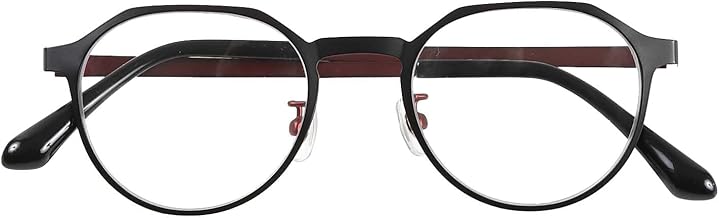 PrePiar Reading Glasses, Black/Red, Bi-Color, Women's Reading Glasses, Blue Light Cut, Case Included +2.0