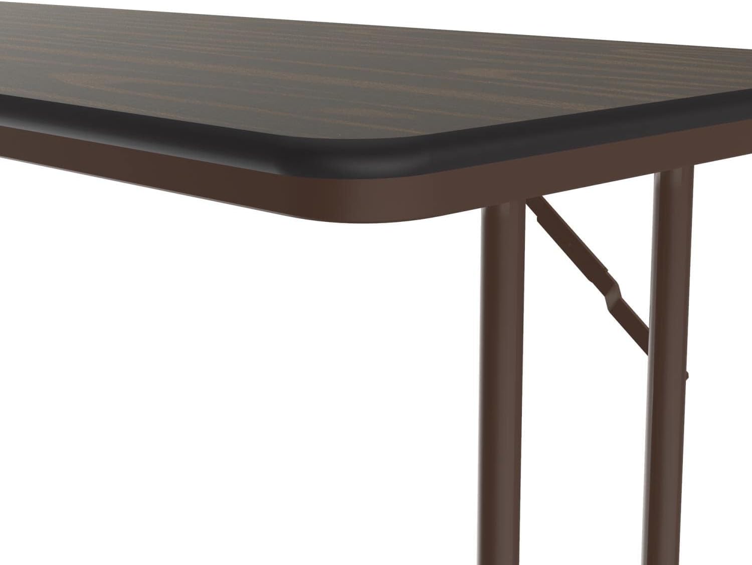 Correll Thermal Fused Laminate Folding Seminar Table with Walnut ST2460TF-01