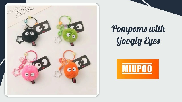 Amazon.com: Miupoo Pom Poms with Eyes for Crafts,Halloween Costume
