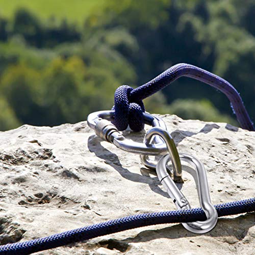 Toyvian Clipe de Balanço de Aço Inoxidável Com Fivela de Escalada Com Mola 3 Peças para Camping Cami