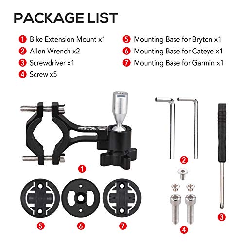 Leeofty Suporte de montagem para câmera de computador de bicicleta frontal Bicicleta suporte para câ