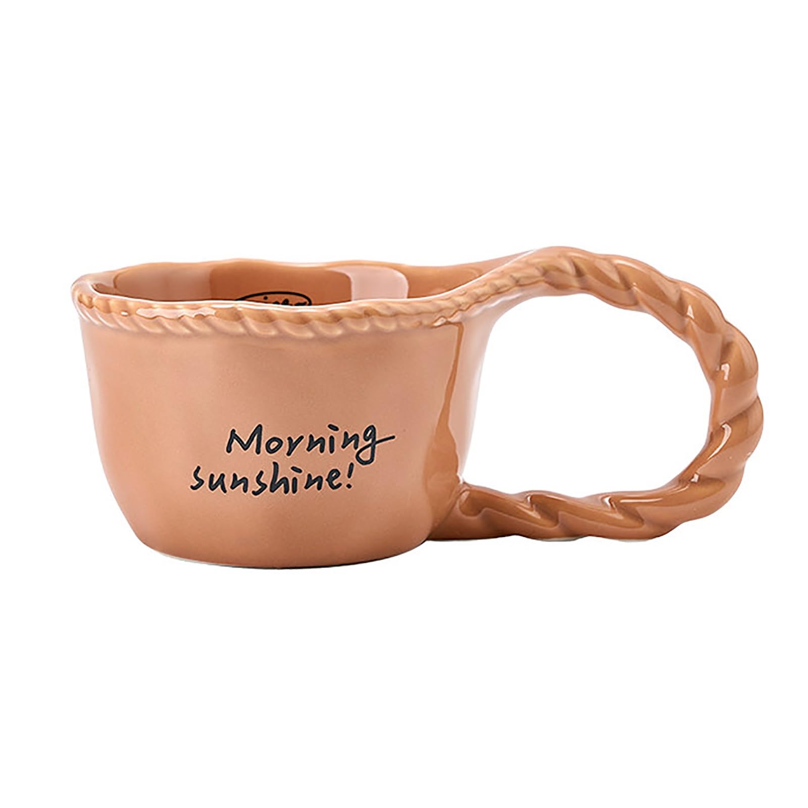 300ml / 10oz Taza Ceramica, Tazas Divertidas, Diseño con Asa Grande, Creativa y Práctica, Apta para Lavavajillas, Ideal para La Oficina, El Hogar o como Regalo(Pink)