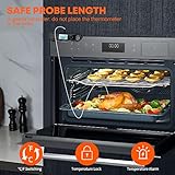 Meat Thermometer Dual-Probe Instant Read Gigital Thermometer with Waterproof, Wireless Cooking Thermometer for Meat, Deep Frying, Baking, Outdoor Cooking- Bottle Opener (Black) - Image 3