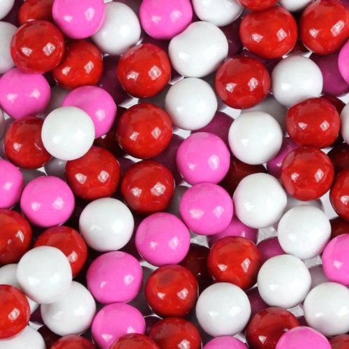 Miniatura 4 de San Valentín Sixlets - Tubos rellenos de caramelo con bolas de chocolate cubiertas de caramelo rosa, rojo y blanco, para intercambio en el aula,