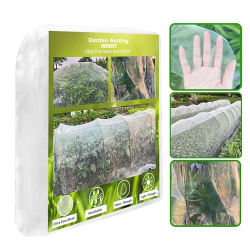 Image of 3x15m Garden Netting Mesh, Large Ultra Fine Insect Netting for Vegetable Fruit Flower Plant Crop Greenhouse Row Cover Barrier Protection Net for Birds Animals, Garden Neting for Raised Beds