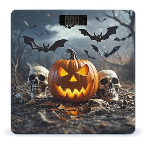 Báscula Digital Pumpkins and Skulls de Vidrio Templado miniatura 1