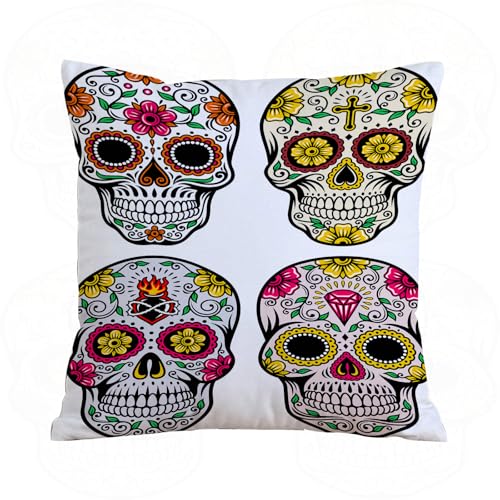 ERRTU Fundas de Cojín 40x40 cm,Decoración del Día de los Muertos, daños en la celebración Festiva del Día de lo,Funda de Almohada del Sofá Throw Cojín Decoración Almohada Funda de Sala de Estar Sofás