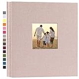 potricher Linen Hardcover Photo Album 4x6 1000 Photos Large Capacity for Family Wedding Anniversary Baby Vacation (Beige, 1000 Pockets)