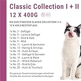 catz finefood Classic Collection Katzenfutter nass XXL Mix-Paket - Gourmet Nassfutter für Ihre Katze ohne Zucker & Getreide, glutenfrei - mit hohem Fleischanteil, Made in Germany (12 x 400g Dosen)