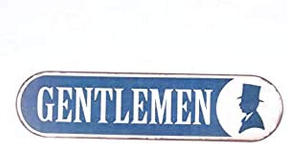 Sign, 2D - Gentlemen