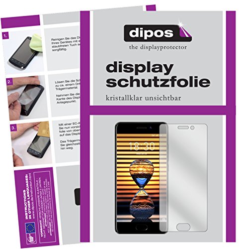 dipos I 6X Schutzfolie klar kompatibel mit Meizu Pro 7 Folie Bildschirmschutzfolie