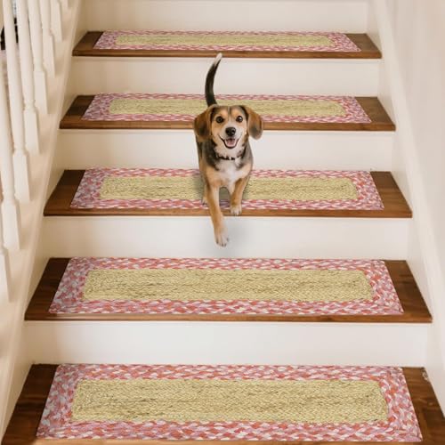 Marche d'escalier Kilim pastel calme pour sécuriser la descente des enfants en douceur - 2