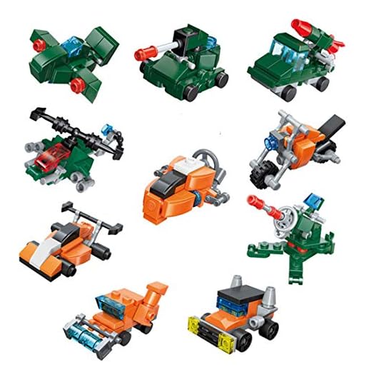 TRCS Byggstenar leksak transformers teknik bil fordon byggleksaker, 327 delar 20 monteringsvägar, för pojkar och flickor. Kompatibel med Lego