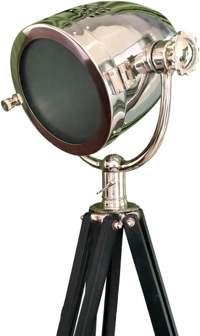 NauticalMart Hollywood Studio 52" Urban Design Search Light W/Black Tripod Stand Floor LAMP Antique Design