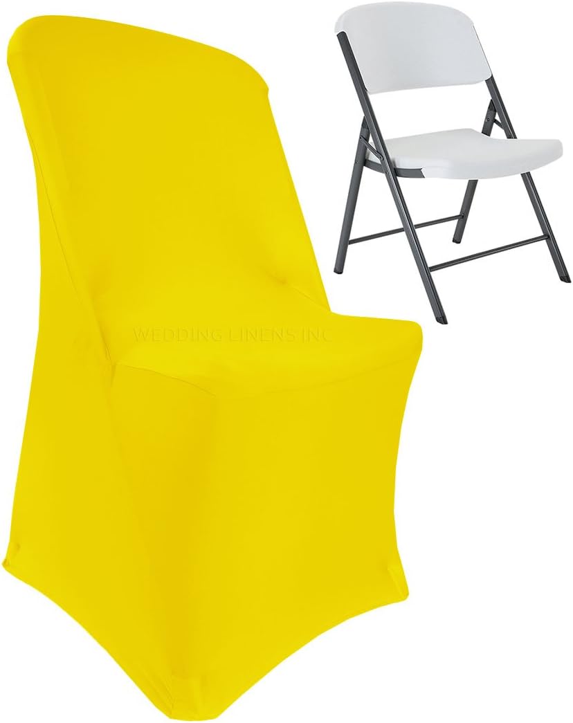 Amazoncom Wedding Linens Inc 2 Pcs Lifetime Spandex Stretch Fitted Folding Chair Covers Wedding Party Decoration Chair Cover Canary Yellow Home Kitchen Amazoncom Wedding Linens Inc 2 Pcs Lifetime Spandex Stretch Fitted Folding Chair Covers Wedding Party Decoration Chair Cover Canary Yellow Home Kitchen