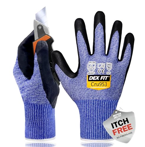 DEX FIT Gants résistants aux coupures Niveau 8 Cru953; confort 3D...
