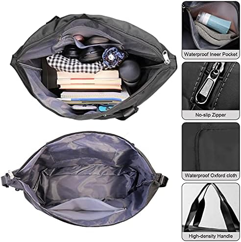 Intrbleu Foldable Expansion Travel Duffel Bag with Dry and Wet Separation, Lightweight Sports Tote Gym Bag, Weekender Overnight Bags for Women, Black 4 Intrbleu Foldable Expansion Travel Duffel Bag with Dry and Wet Separation, Lightweight Sports Tote Gym Bag, Weekender Overnight Bags for Women, Black