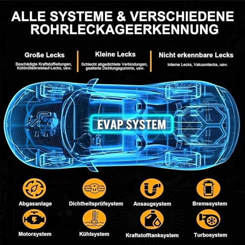 Máquina de humo de coche con pantalla LCD para diagnóstico de tuberías 12V 6